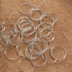 Clear Plastic Bangles (42) new